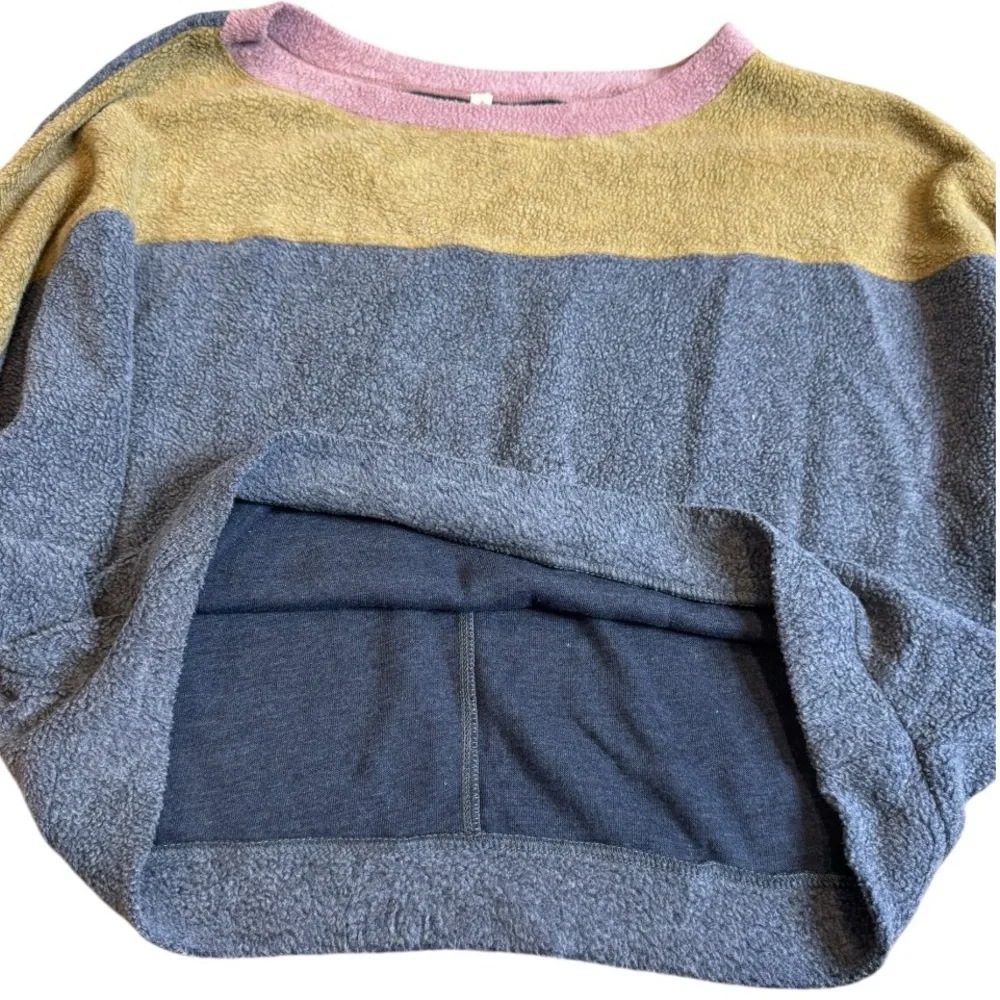 Free People Intimately Free Blue Monday Fleece Pullover size S